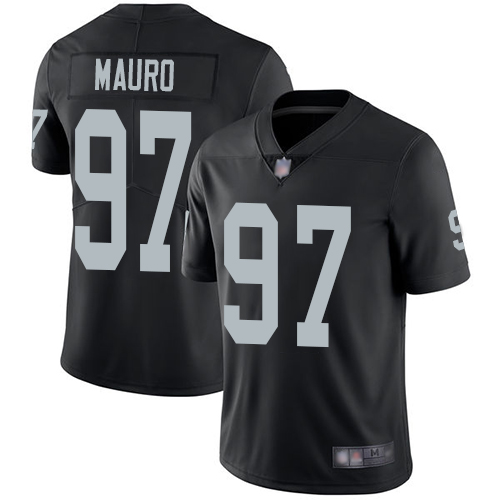 Men Oakland Raiders Limited Black Josh Mauro Home Jersey NFL Football #97 Vapor Untouchable Jersey